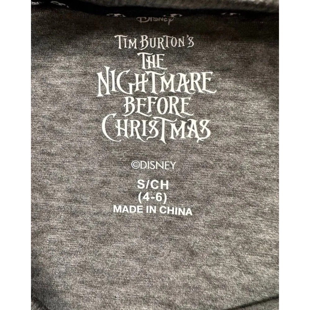 Disney Nightmare Before Christmas Jack Skellington Sleep Shirt S 4-6 NWT - Picture 6 of 10
